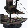 kathson Aquarium Shipwreck Decor Fish Tank Sunken Ship Ornament Pirate Shipwreck Decoration Resin Sunken Boat Betta Fish Sunken Ships Accessories for