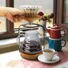SOTECH Pour Over Dripper Stand with Coffee Filter, Wooden Filter Holder, Glass Server, and Paper Coffee Filters (Ripper Set)