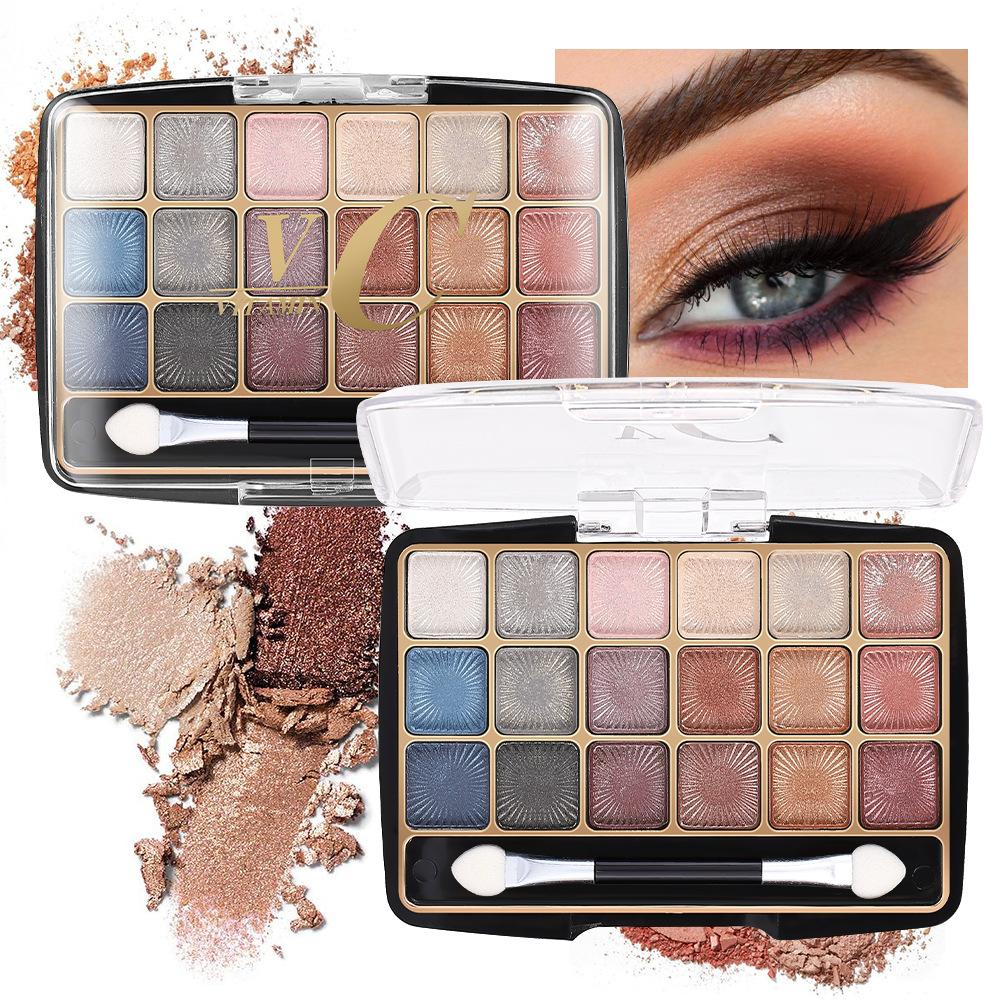 18 Color Eye Shadow Palette Makeup High Pearl Color Eye Shadow Palette European and American Eye Shadow Makeup Multi-color Eye Shadow Palette