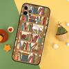 Read Books illustration Funda For iPhone 11 12 13 14 16 15 Pro Max Mini XS Max X XR SE2 7 8 14 16 15 Plus Phone Case