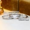 Shining White Zircon Round Stone Rings Sets For Women Vintage Silver Color Engagement Ring Wedding Jewelry Bridal Versatile Gift