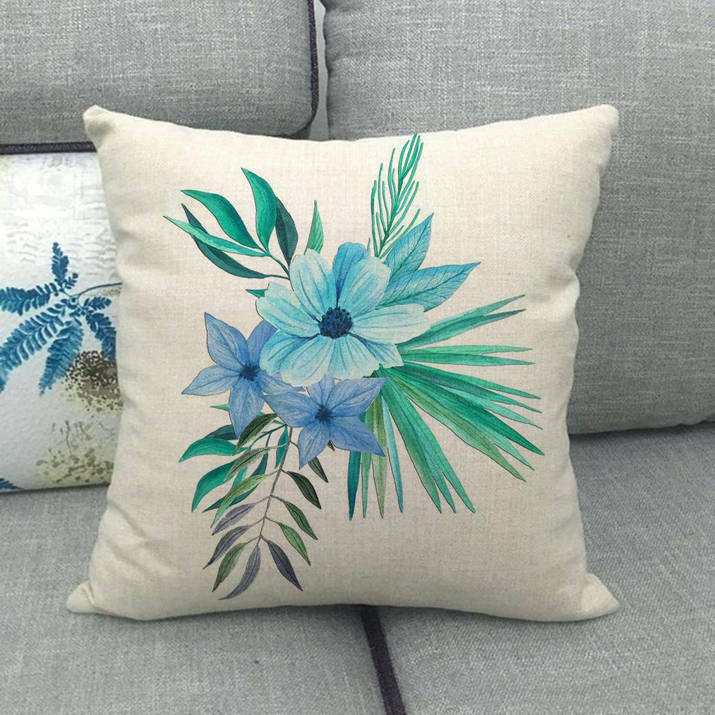 Adorable Flamingo Watercolor Flowers Digital Printing Short Plush Pillow Covers For Car Sofa Office Cushion Cover Home Goods