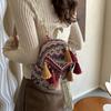 Stripe Ethnic Style Tassel Backpack Embroidery Chinese Style Handbag  Outdoor