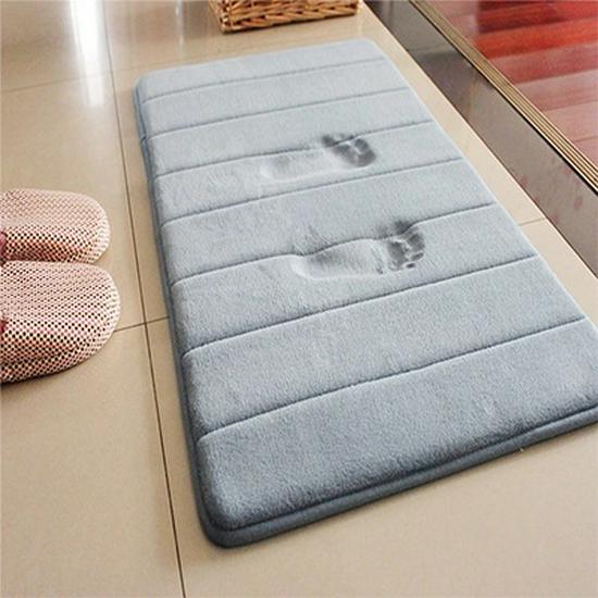 Coral Fleece Absorbent Floor Mat for Bedroom & Bathroom