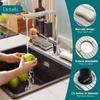 Washbasin Faucet Drying Mat/Oval Carving 15.5" Diatomaceous Earth Quick-Dry Kitchen Sink Mat/Super Absorbent, Moisture-Resistant