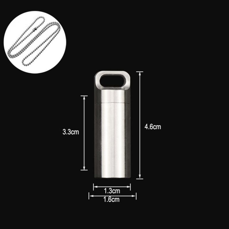 Sealed Capsule Mini Titanium Alloy Waterproof Pill Box Travel Storage EDC Tools Camping First Aid Medicine Case