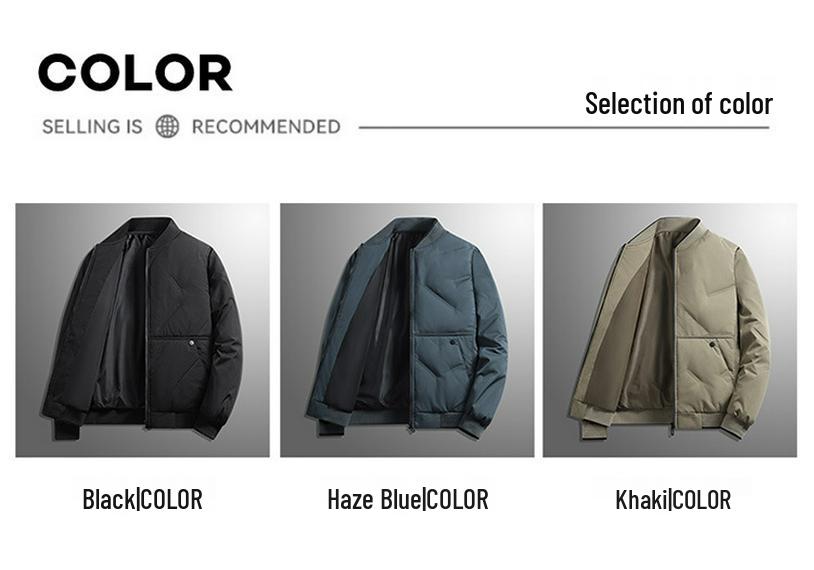 Men's Windproof Cotton Baseball Jacket - Warm, Thickened, Casual Sportswear for Autumn/Winter