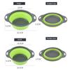 Foldable Vegetable Fruit Cleaning Basin Drainage Basket Silicone Collapsible Colander Folding Wash Drainer Kitchen Storage Tools