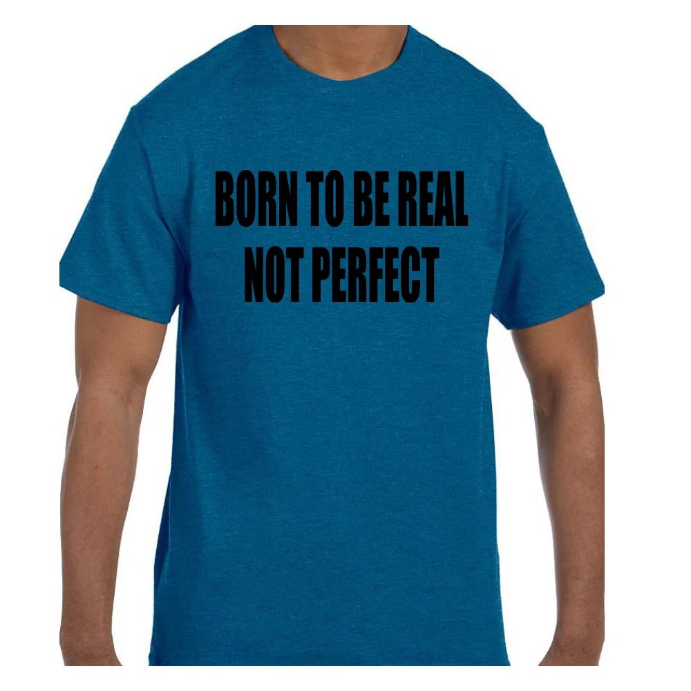 Funny Humor T shirt Born To Be Rich Not Perfect M