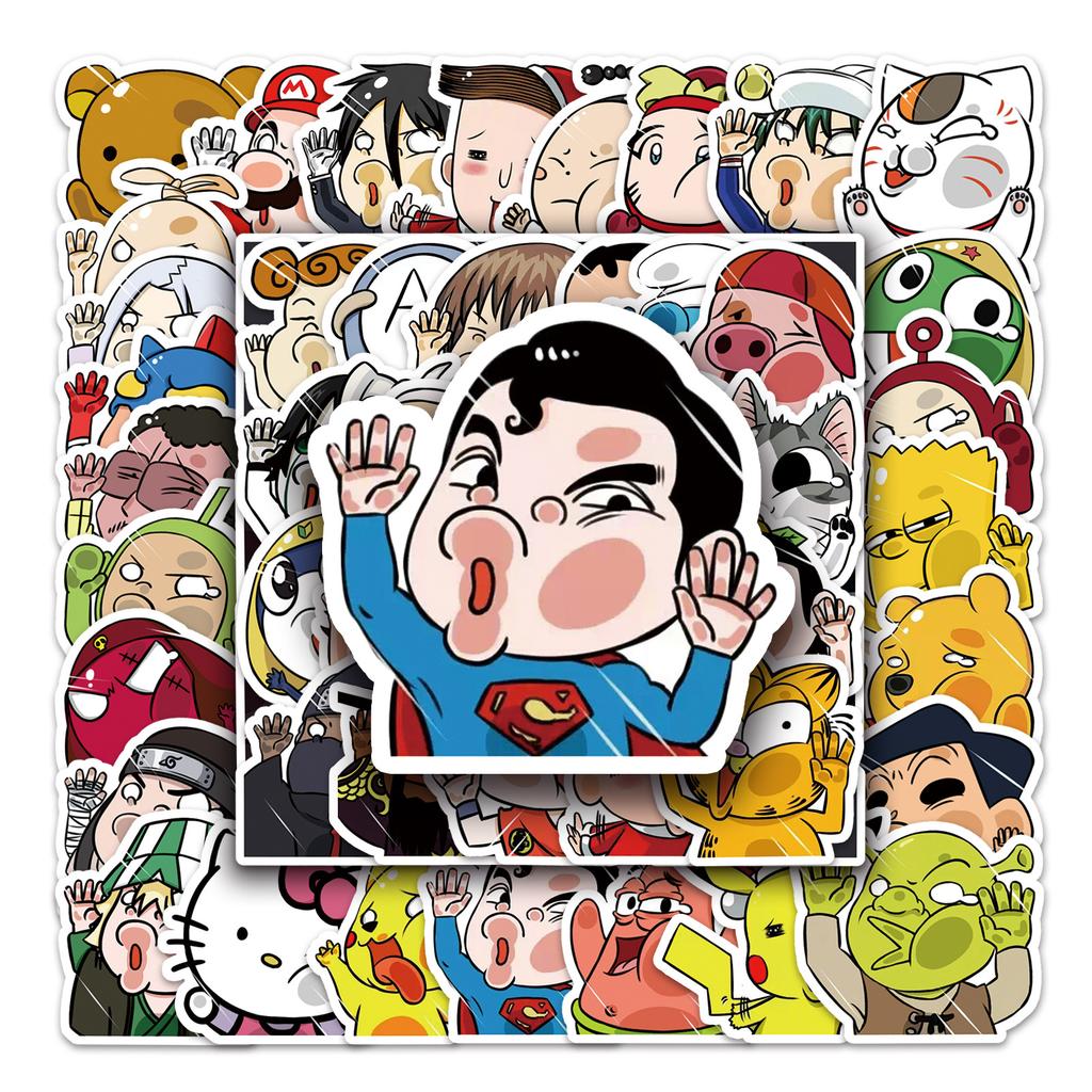 51 Pieces of Glass Series Creative Decorative Suitcase Laptop Scooter Car Stickers
