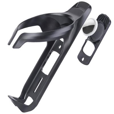 Anti-Theft Bike Water Bottle Cage with GPS Tracker Slot and Scratch-Proof Design Compatible with Apple AirTag