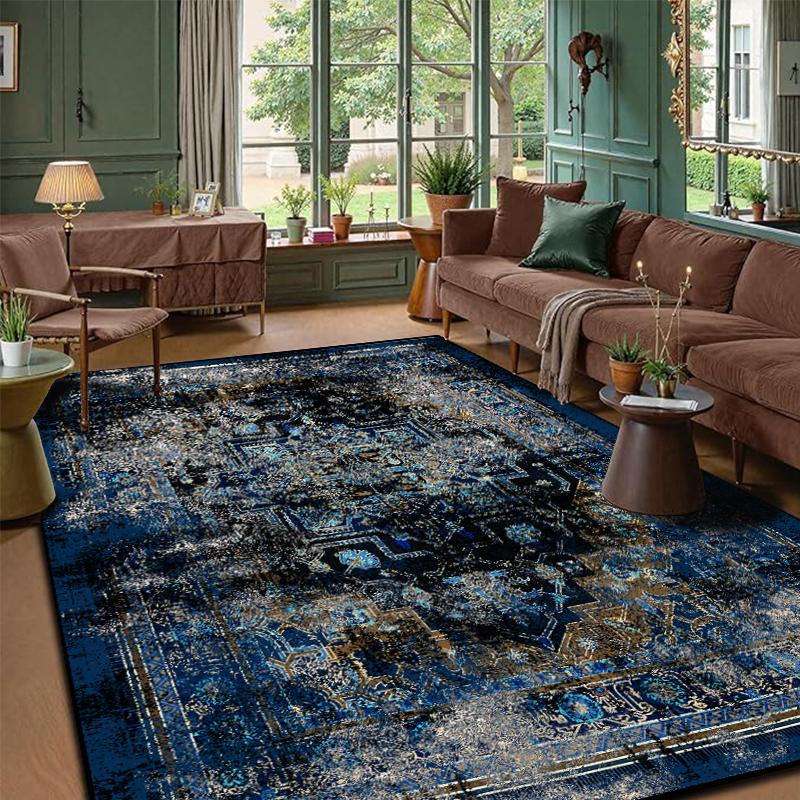 

Classic Retro Washable Distressed Living Room Carpet Decoration Bedroom Bedside Fluffy Rug Large Area Non-slip Coffee Tables Mat 40cm x 60cm