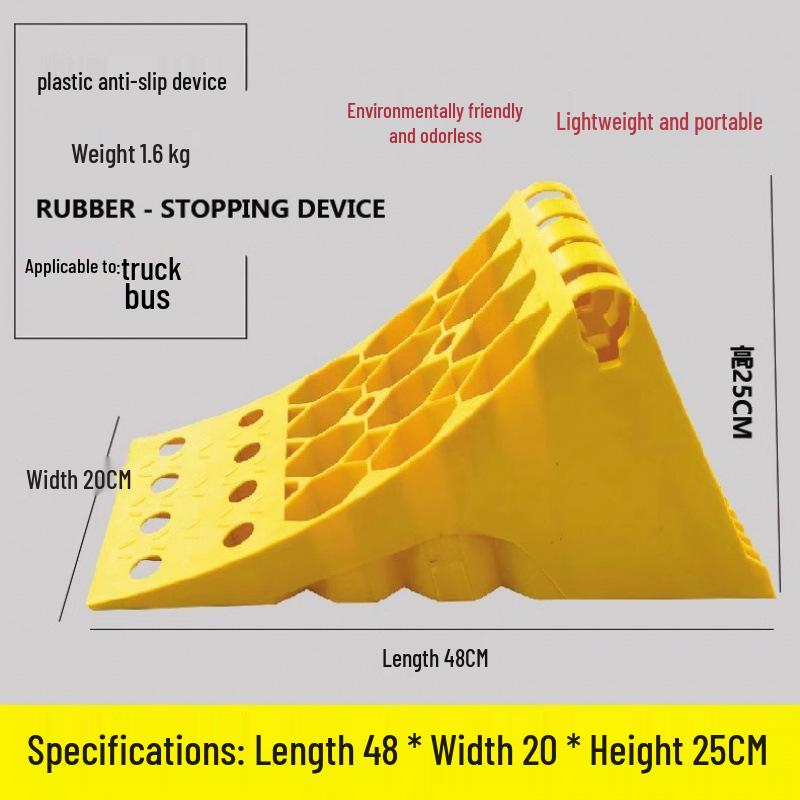Large Portable Anti-Roll Wheel Chock for Trucks and Cars