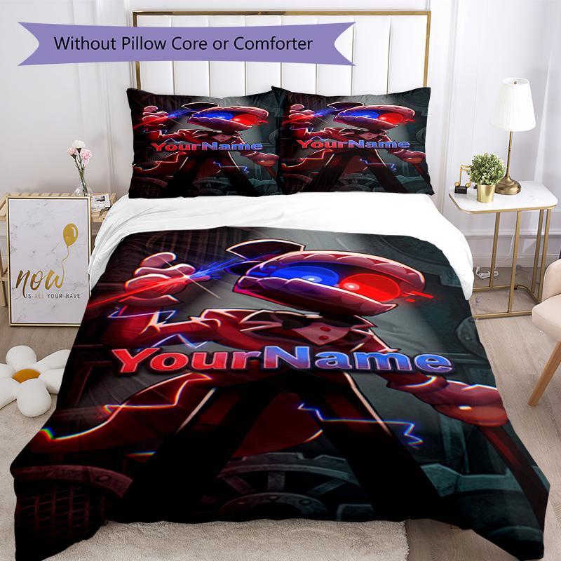 Circo Digitale Personalizza il tuo nome Set Biancheria da Letto Copripiumino Traspirante con Federe Decorazione per la Casa Regalo di Compleanno