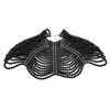 Exquisited Chest Chain Imitation Pearls Tassels Layered Necklace Shawl Beaded Body Jewelry for Elegant Evening Parties
