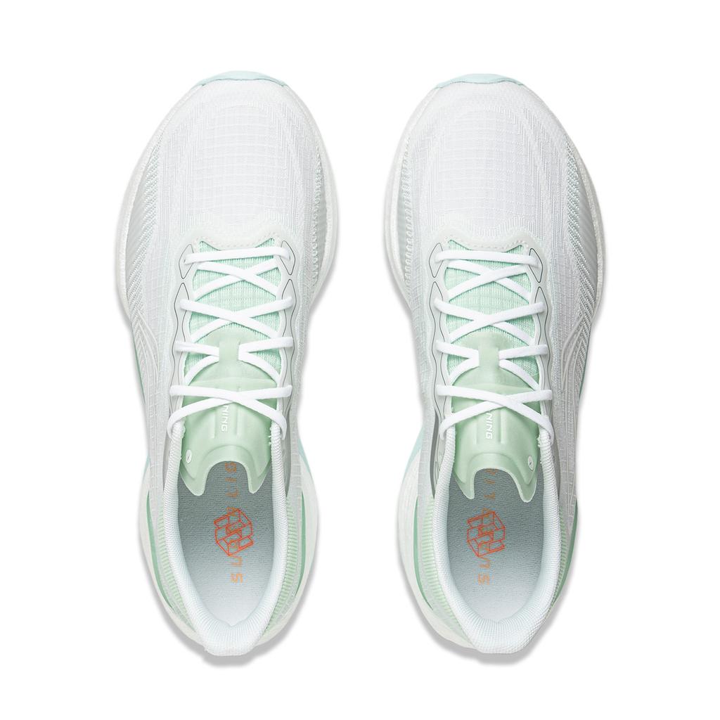 Li Ning Ultra Light 22 Racing Leichte Dämpfende Laufschuhe Damen Sneaker Weiß ARBV002-36