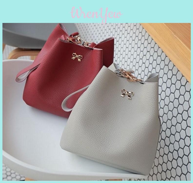 Premium Quality New Fashion Bucket Bag For Women In Elegant Pure Color Design