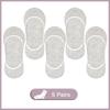 10 Pieces = 5 Pairs Women Invisible No Show Nonslip Loafer Socks Boat Liner Cotton Socks Comfortable Ankle Socks