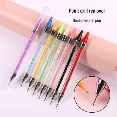 Crayone di cera con strass a doppia punta e strumento per puntinatura