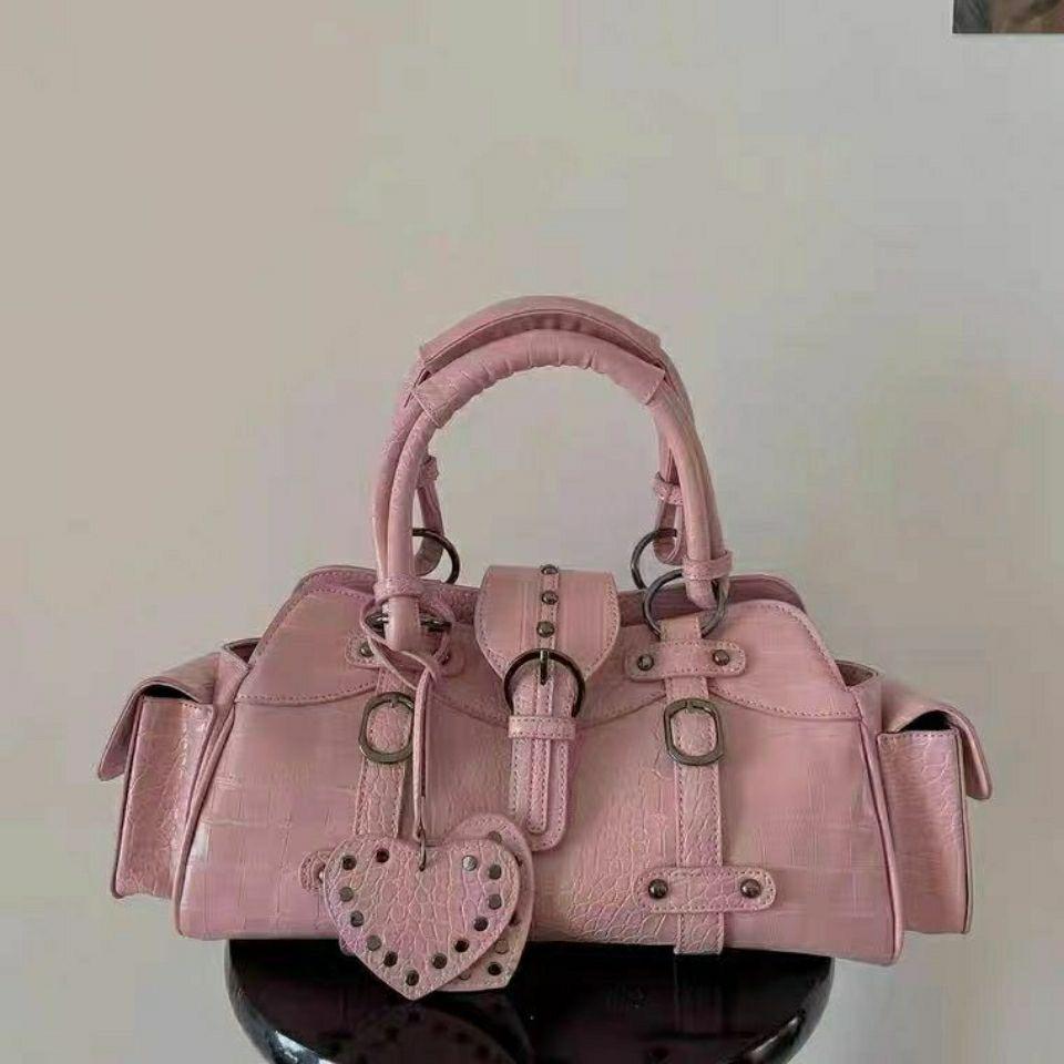 Dámská čtvercová nýtovaná kabelka, taška přes rameno, crossbody kabelka, kompletní vintage módní kabelka pro dívky