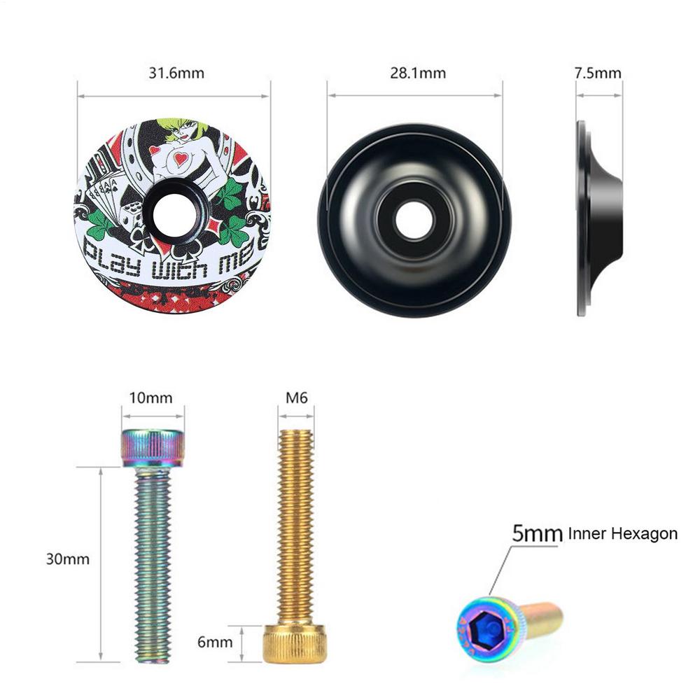 Bicycle Bowl Cover Bicycle Headset Top Cover Front Fork Stem Top Caps Aluminum Alloy Bike Accessories