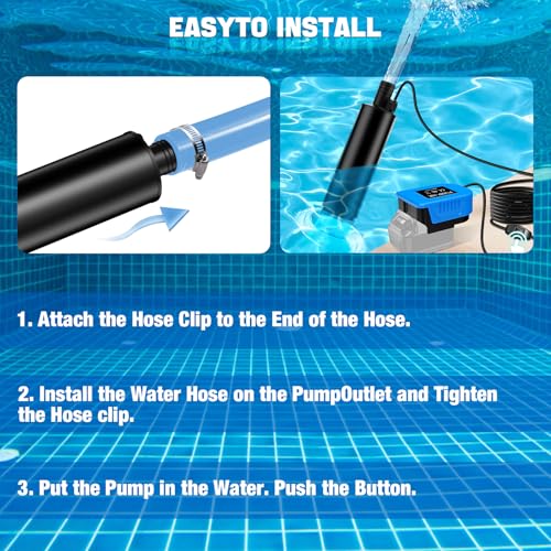 DEWDYS Cordless Oil/Water Pump, Compatible with Hikoki (Hitachi) 18V-36V Battery, 120W Cordless Rain Barrel Water Transfer Pump, Electric Utility Pump