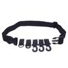siawadeky Fishing Belt, Waist Belt with 5 Hooks, Adjustable Wading Belt for Hanging Fishing Gear and Accessories, Multifunctional, Airsoft Gear, Back