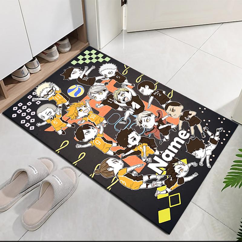 Custom Name Haikyu Printed Carpet, for Office Chair Living Room Bedroom Kitchen Room Decor Gifts.