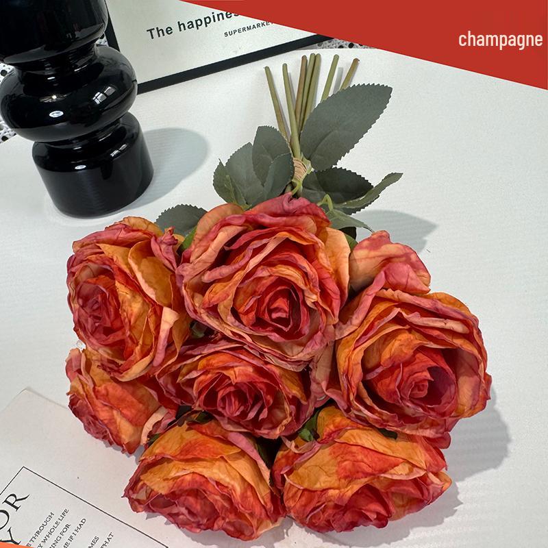 Premium Realistic Artificial Roses Bouquet for Home Decoration and Photography Props