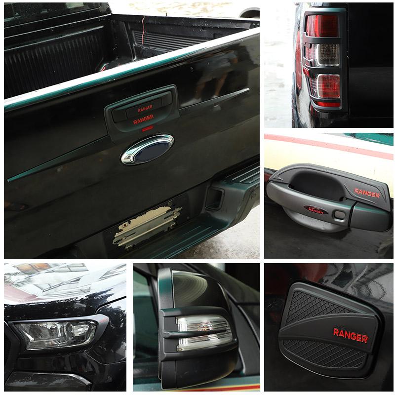 

Для Ford Ranger Wildtrak T6 T7 T8 2012-22 автостайлинг ABS матовый черный корпус автомобиля украшает крышку литой наклейки автомобиля