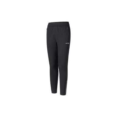 Logo Letter Print Elastic Waist Woven Casual Long Pants Women Bottoms Black SC1229014-1