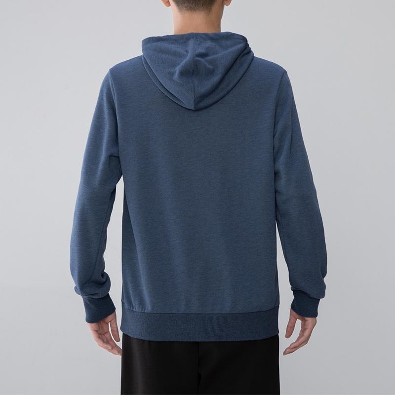 adidas Essentials French Terry Big Logo Hoodie Crew Navy Mel/White Men Streetwear GM6965