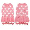 Pet Peach Heart Slim Fit Dog Sweater, Round Neck