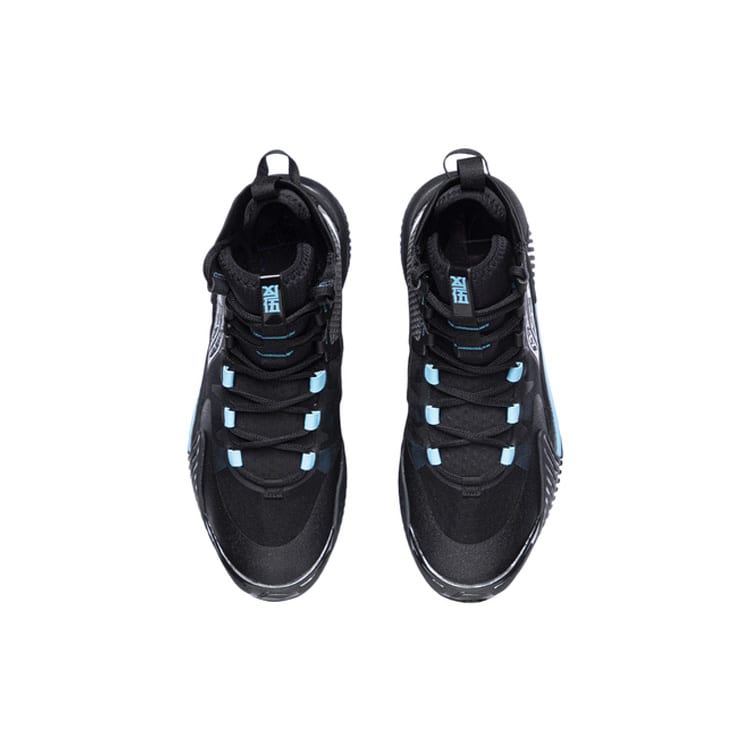 Li Ning Badfive 2 Abrasion Resistant Breathable High top Basketball Shoes Men's Black Blue ABFR001-1