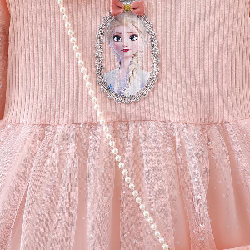 Elsa Princess Dress for Girls, New Long Sleeve Korean Style Dress, Autumn Children's Birthday Gown