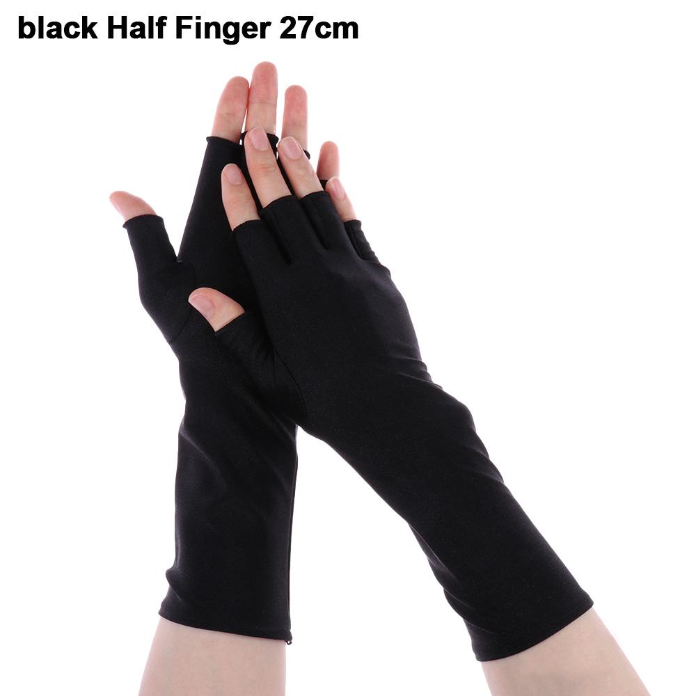 Accessories Arm Cool Solid Mittens Sunscreen Protection Long Gloves Fingerless Half Finger Sleeves