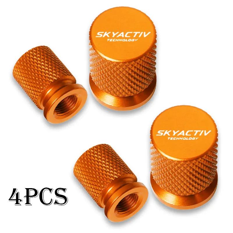 Car Wheel Tire Valve Caps Tyre Stem Covers Airdust Waterproof For Mazda Skyactiv 3 Bk 6 Gg Gh Gj Cx3 Cx5 Cx30 Cx7 Cx8 Cx9 Mx5