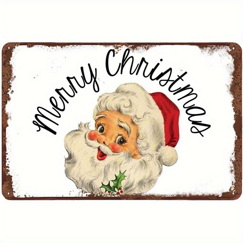 Pcs Iron Christmas Retro Tin Sign Wall Art Handmade Metal Decor for Home Bar Office Vintage Industrial Style