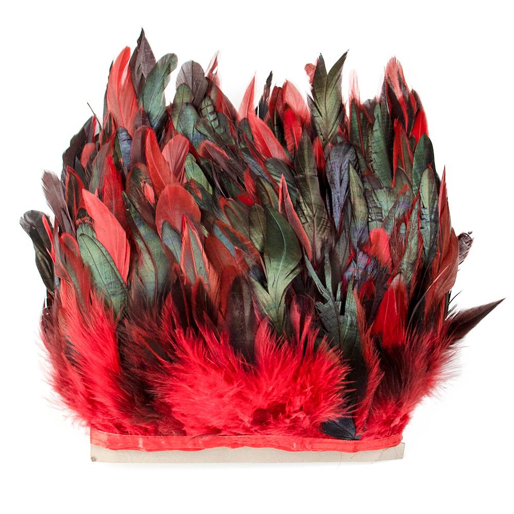 1Meters Fluffy Rooster Feathers Trims Fringe 10-18CM Chicken Feather Trim for Crafts Ribbon Plumas Wedding Clothing Decoration