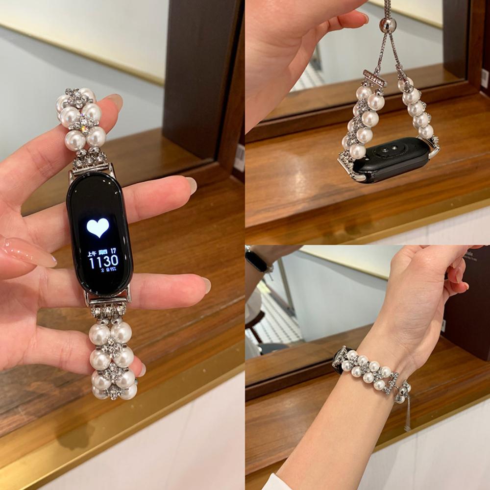 Excellent Summer Colored Bracelet Strap Suitable for Mi Smart Band 9/8/NFC Xiaomi 10 Bling Wristband for Women Watchband