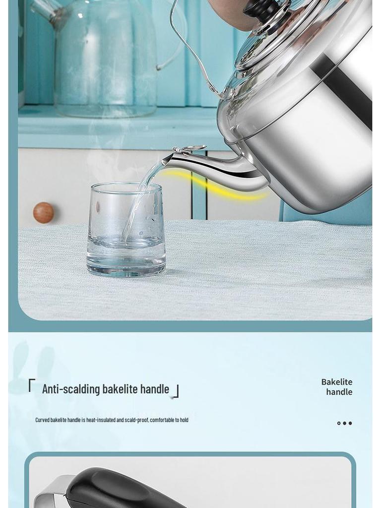 Large Capacity Stainless Steel Electric Kettle - Hot Water Boiler & Teapot for Home