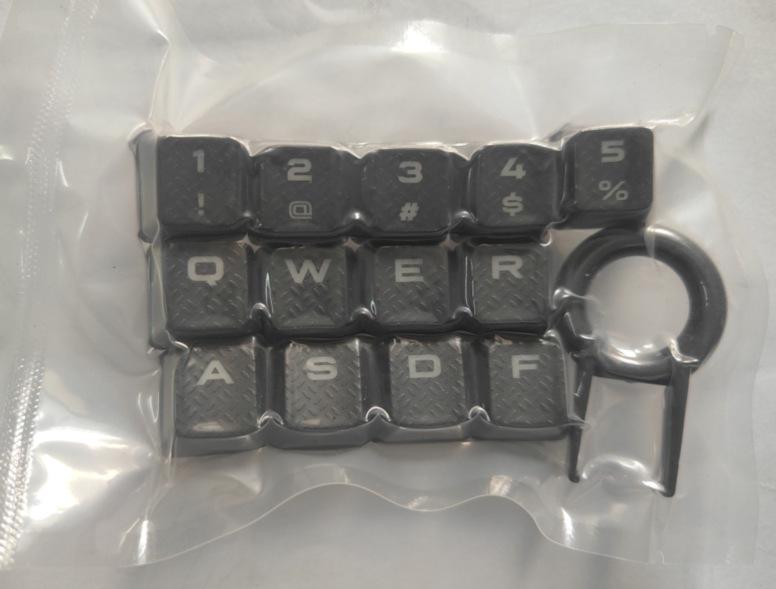 10L13-Key Punisher Translucent Anti-Slip Keycap Set, Pirate Ship Pattern, ABS Material