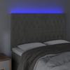 VidaXL Tête de Lit à LED Meuble de Chambre à Coucher Accessoire de Lit Double Tête de Cadre de Lit Intérieur Gris Clair 3122814
