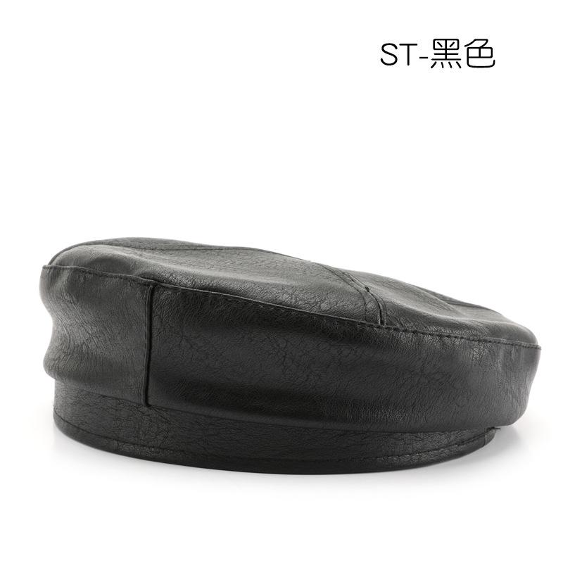 

Уличный стиль, показать лицо, маленькая восьмиугольная шляпа, для путешествий на открытом воздухе, осенне-зимний солнцезащитный берет чёрный