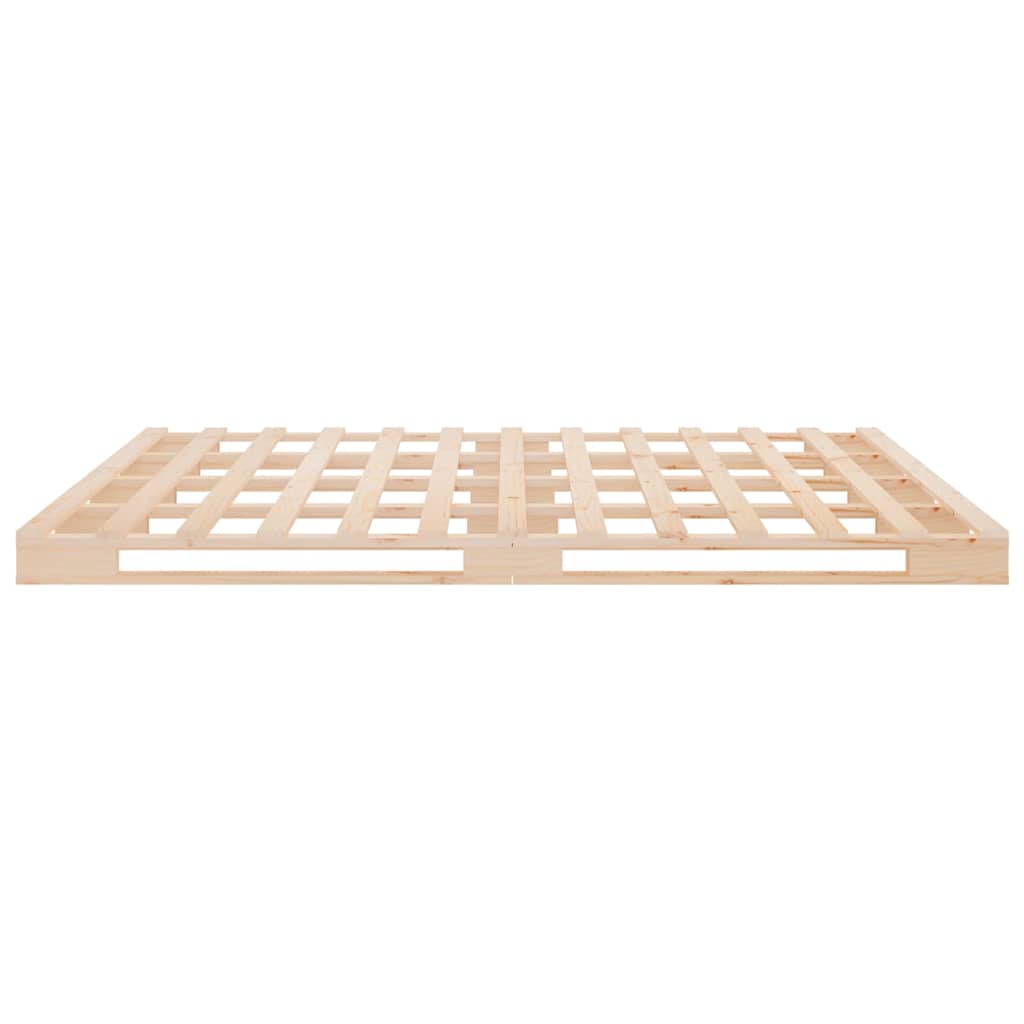 vidaXL Palettenbett 140x190 cm Massivholz Kiefer