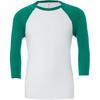 Canvas 3/4-ermet baseball T-skjorte for menn