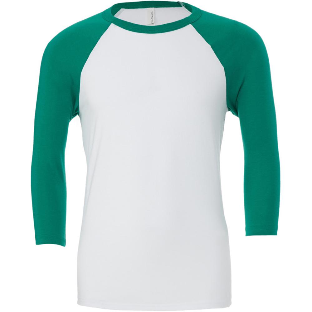Canvas 3/4-ermet baseball T-skjorte for menn