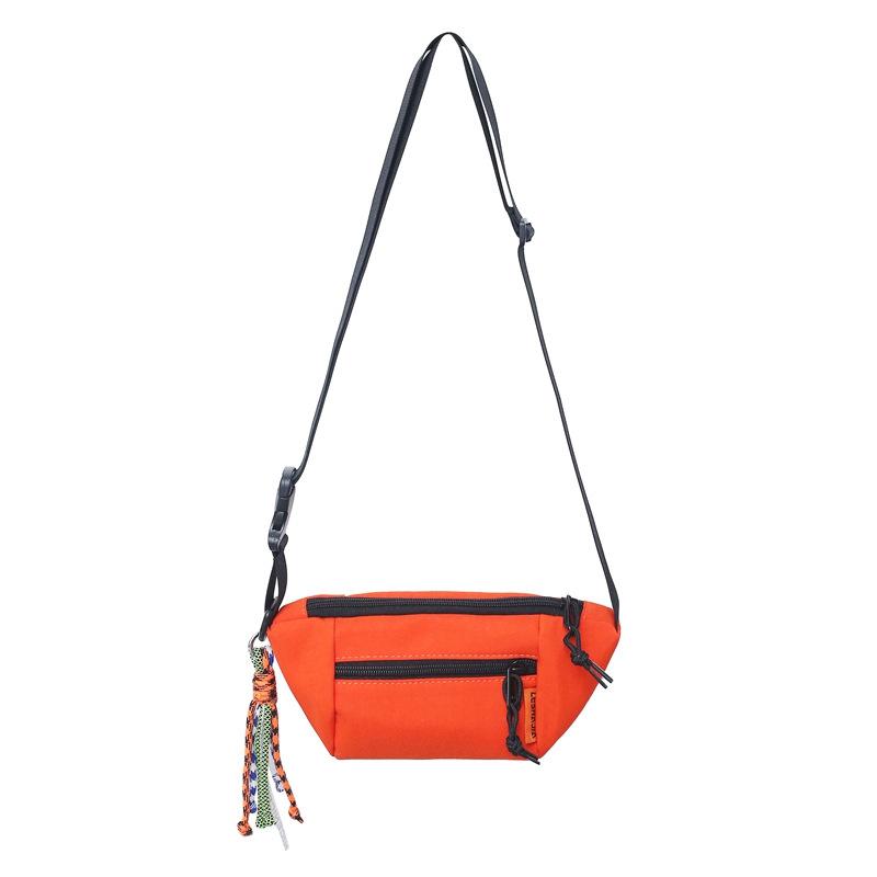 New Trendy Men's Messenger Bag Fashionable Versatile Small Fanny Pack Hong Kong Style Couple Shoulder Bag Ins Mobile Phone Bag