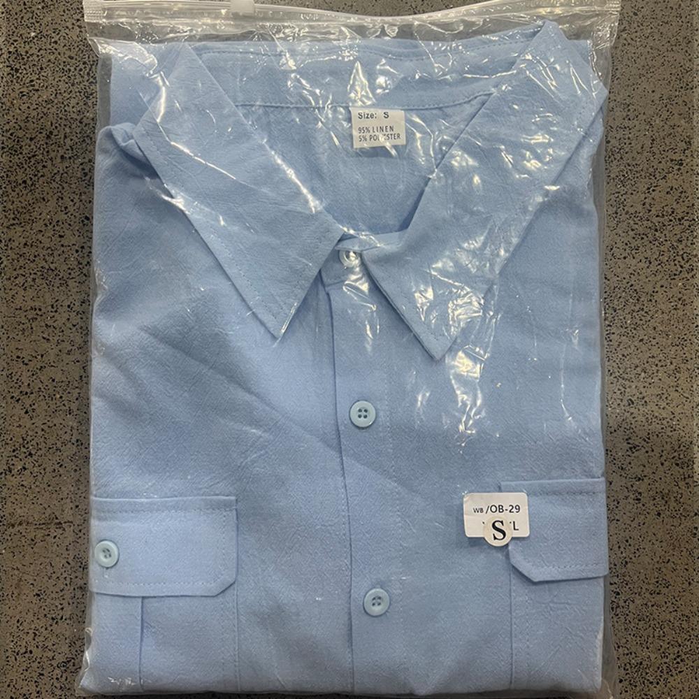 Cotton Linen Hot Sale Men Short-Sleeved Shirts Summer Solid Color Lapel Collar Casual Beach Style Plus Size Male Shirts S-5XL