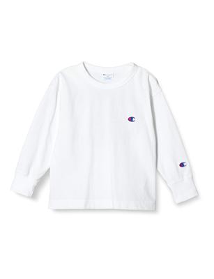 Manga Comprida Larga Campus CS6745 Meninos 130 [Champion] Camiseta Branco Sujo